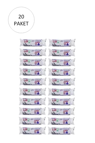 LitaeTrend J-650 Jumbo Boy Çöp Torbası 80 x 110 cm 10 Lu Rulo x 20 Paket = 200 Adet (Siyah) - 1
