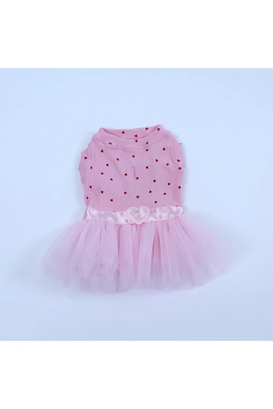 MAXSTYLESPET Kedi Köpek Elbisesi - Kalpli Tütü Elbise - Resim 3