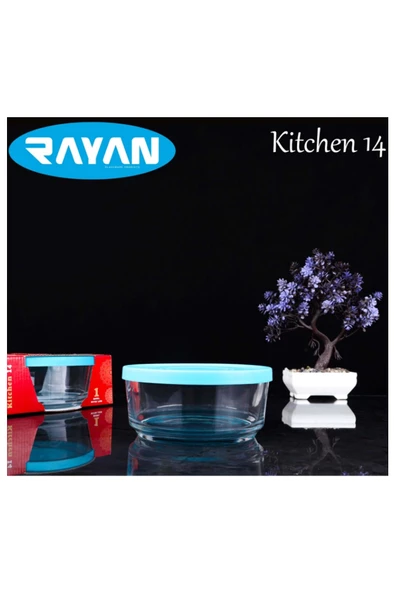 LitaeTrend Rayan Kitchen Plastik Kapaklı 14 Cm Saklama Kabı Cam ürün görseli 1