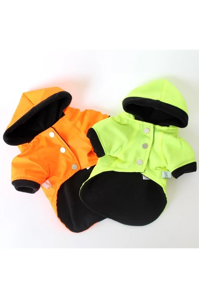 MAXSTYLESPET Membranlı Polarlı Pet Yağmurluk - Yeşil - Köpek Kedi Kıyafeti - Resim 3