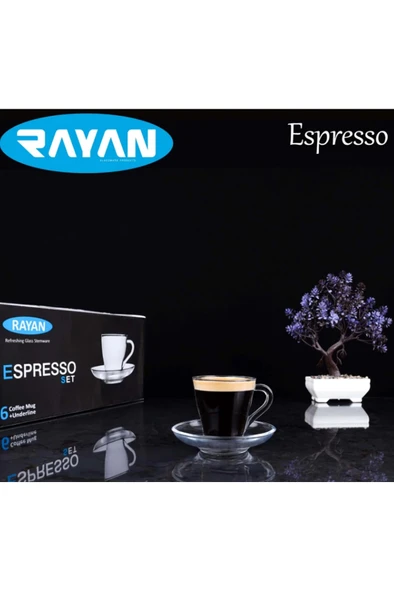 LitaeTrend Rayan 6'lı Espresso Bardak Seti