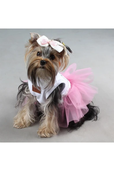 MAXSTYLESPET Prenses Tütü Pet Elbise - Pembe Köpek Ve Kedi Kıyafeti ürün görseli