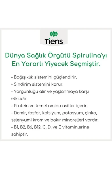 Tiens Spirulina Kapsül Takviye Edici Gıda - Resim 3