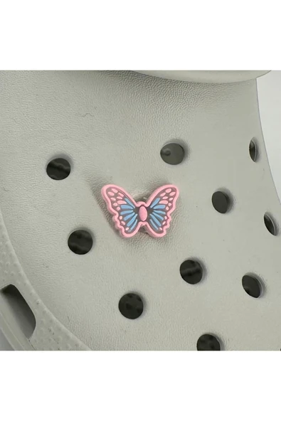 Crocs Terlik Süsü ve Aksesuarı , Çanta Süsü – Jibbitz 3D Küçük Boy Desenli Kelebek Figür Logo Aksesuar ürün görseli 1