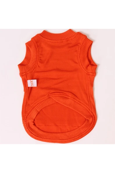 MAXSTYLESPET Kanguru Cep Çapalı Pet Kolsuz Bluz Turuncu Köpek Kedi Kıyafeti - Resim 3