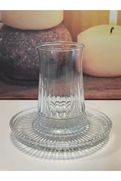 LitaeTrend Rayan Müge 6'lı Çay Tabağı - 1