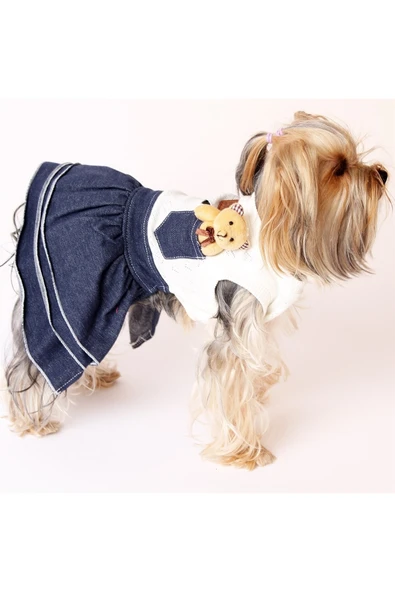 MAXSTYLESPET Pet Ayıcık Elbise - Lacivert Köpek Ve Kedi Kıyafeti - Resim 2