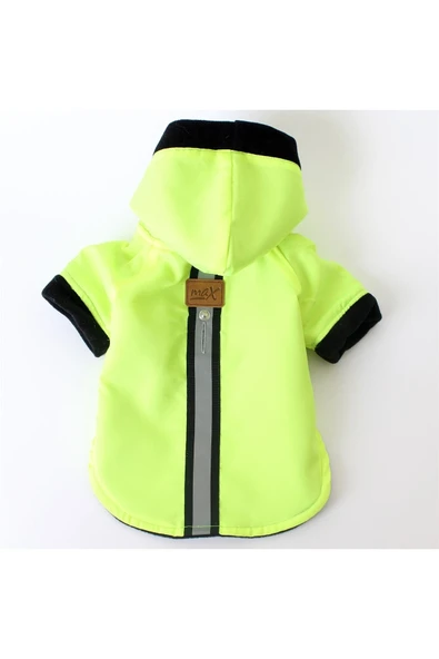 MAXSTYLESPET Membranlı Polarlı Pet Yağmurluk - Yeşil - Köpek Kedi Kıyafeti - Resim 2