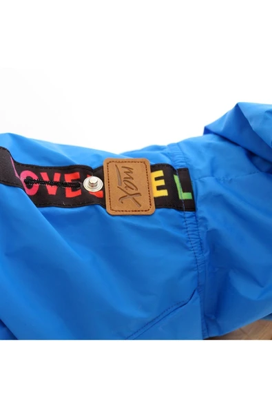 MAXSTYLESPET Membranlı Polarlı Pet Yağmurluk - Mavi - Köpek Kedi Kıyafeti - Resim 4