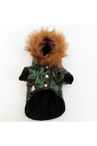 MAXSTYLESPET Pet Mont Kamuflaj Desenli Köpek Kedi Kıyafeti - 3