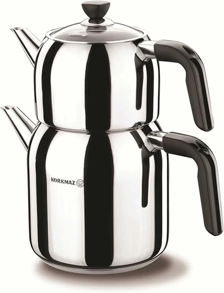 KORKMAZ A079-01 KAPPA MEGA ÇAYDANLIK TAKIMI SİYAH ürün görseli 1