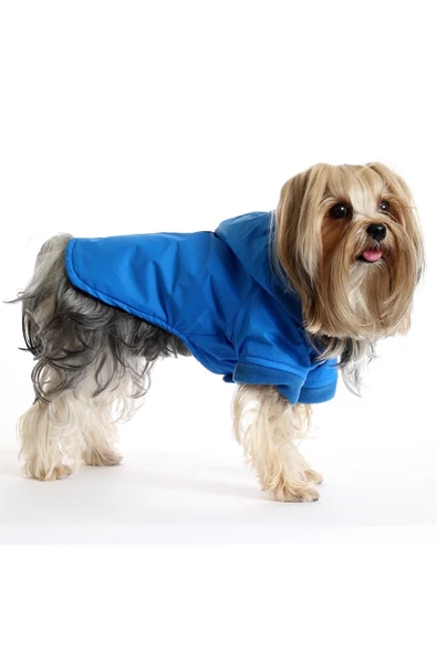 MAXSTYLESPET Membranlı Polarlı Pet Yağmurluk - Mavi - Köpek Kedi Kıyafeti ürün görseli