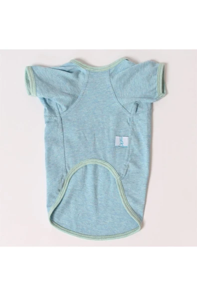 MAXSTYLESPET Simli Yıldızlı Cepli Pet Tshirt - Mavi - Köpek ve Kedi Kıyafeti - Resim 3