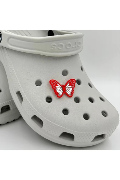 Crocs Terlik Süsü ve Aksesuarı , Çanta Süsü – Jibbitz 3D Büyük Boy Desenli Kelebek Figür Logo Aksesuar - Resim 3