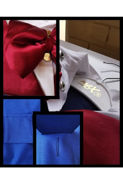 MAXSTYLESPET Pet Smokin - Lacivert - Köpek Ve Kedi Için Düğün Nikah Nişan Evlilik Kıyafeti Damatlık - Resim 4