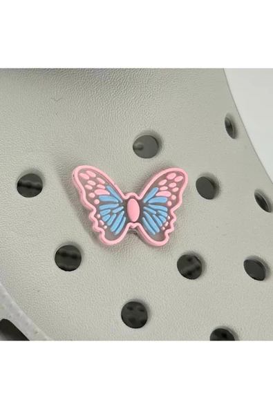 Crocs Terlik Süsü ve Aksesuarı , Çanta Süsü – Jibbitz 3D Büyük Boy Desenli Kelebek Figür Logo Aksesuar ürün görseli 1