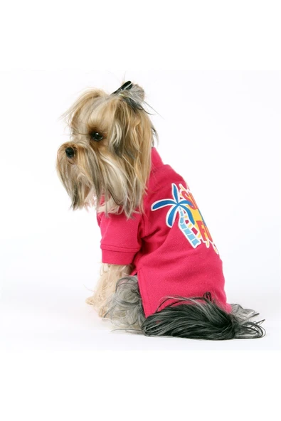 MAXSTYLESPET Lacoste Pet Tshirt (SUN&FUN) Pembe - Köpek Ve Kedi Kıyafeti - Resim 3