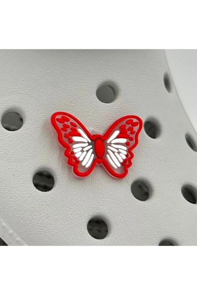 Crocs Terlik Süsü ve Aksesuarı , Çanta Süsü – Jibbitz 3D Büyük Boy Desenli Kelebek Figür Logo Aksesuar ürün görseli 1