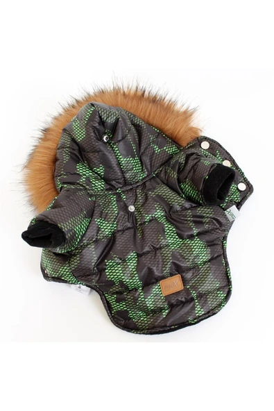 MAXSTYLESPET Pet Mont Kamuflaj Desenli Köpek Kedi Kıyafeti - 4