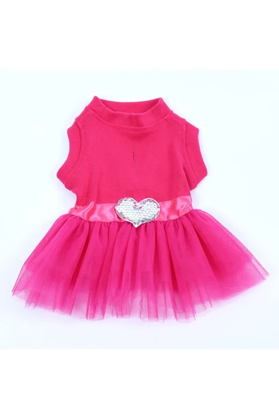 MAXSTYLESPET Kedi Köpek Kıyafeti - Prenses Kalp Tütü Elbise - Resim 4