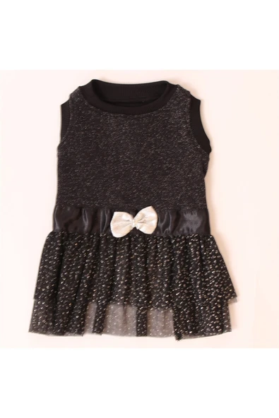 MAXSTYLESPET Pet Simli Tütülü Elbise Siyah Köpek Kedi Kıyafeti - Resim 2