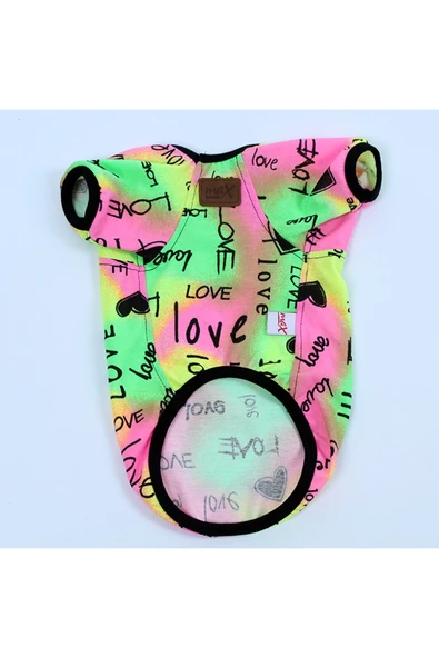 MAXSTYLESPET Pet Tshirt Kedi Köpek Kıyafeti - Love Tişört - Küçük, Orta, Büyük Irk - Resim 4