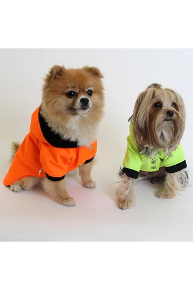 MAXSTYLESPET Membranlı Polarlı Pet Yağmurluk - Yeşil - Köpek Kedi Kıyafeti - Resim 4