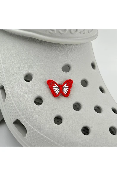 Crocs Terlik Süsü ve Aksesuarı , Çanta Süsü – Jibbitz 3D Küçük Boy Desenli Kelebek Figür Logo Aksesuar ürün görseli 1