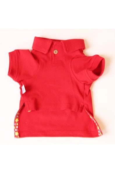 MAXSTYLESPET Lacoste Pet Tshirt (SUN&FUN) Kırmızı- Köpek Ve Kedi Kıyafeti - Resim 5