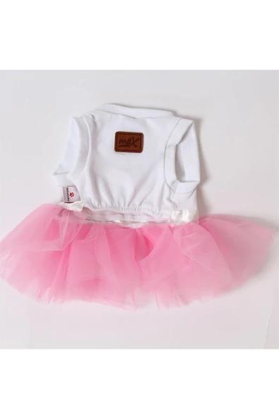 MAXSTYLESPET Prenses Tütü Pet Elbise - Pembe Köpek Ve Kedi Kıyafeti - Resim 3
