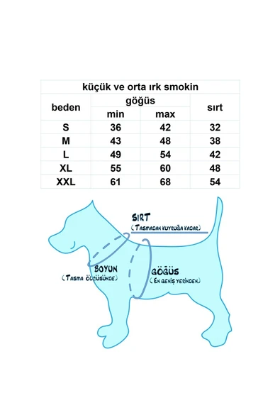 MAXSTYLESPET Pet Smokin - Lacivert - Köpek Ve Kedi Için Düğün Nikah Nişan Evlilik Kıyafeti Damatlık - Resim 5