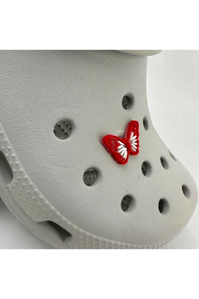 Crocs Terlik Süsü ve Aksesuarı , Çanta Süsü – Jibbitz 3D Küçük Boy Desenli Kelebek Figür Logo Aksesuar - Resim 2