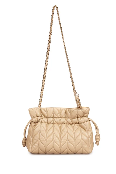 Pierre Cardin Kadın Kapitone Omuz Çantası Bej 05PC25Y10105 - Resim 4