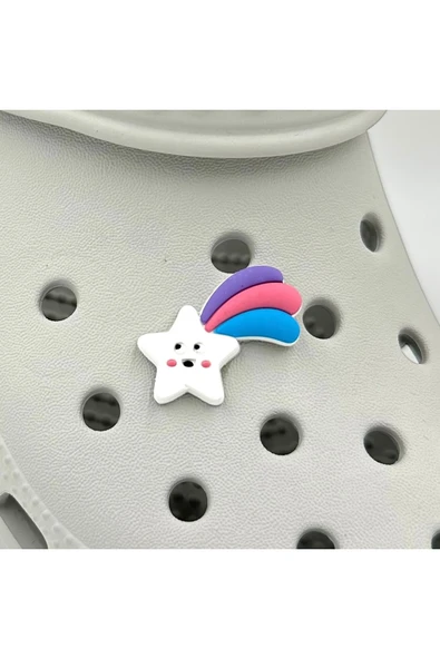 Crocs Terlik Süsü ve Aksesuarı , Çanta Süsü – Jibbitz 3D Kuyruklı Yıldız Logo Aksesuar ürün görseli 1