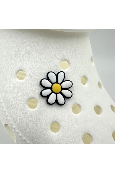 Crocs Terlik Süsü ve Aksesuarı , Çanta Süsü – Jibbitz 3D Renkli Papatya Logo Aksesuar ürün görseli 1