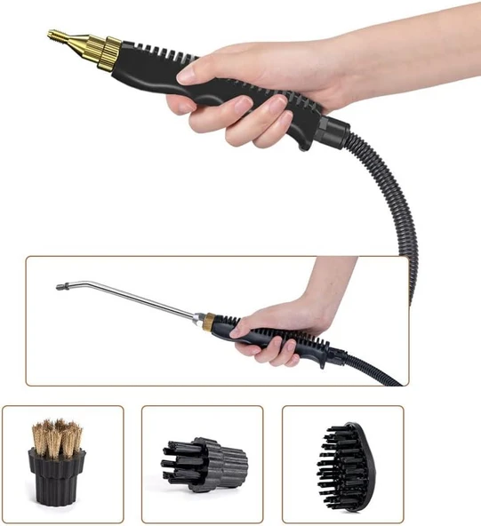 Valkyrie 2500W Yüksek Basınçlı Buharlı Temizleyici 115°C 3 Başlık Ayarlanabilir Güç Derin Temizlik Makinesi - 8