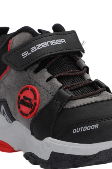 SLAZENGER VERSION Çocuk Cırt Cırtlı Siyah / Kırmızı Bot - Resim 4