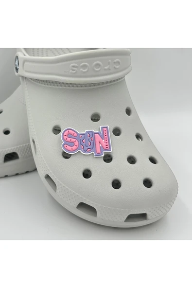Crocs Terlik Süsü ve Aksesuarı , Çanta Süsü – Jibbitz 3D Sun Yazılı Görsel Logo Aksesuar - Resim 2