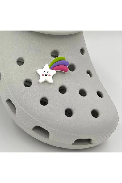 Crocs Terlik Süsü ve Aksesuarı , Çanta Süsü – Jibbitz 3D Kuyruklı Yıldız Logo Aksesuar - Resim 2