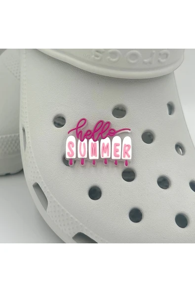 Crocs Terlik Süsü ve Aksesuarı , Çanta Süsü – Jibbitz 3D Hello Summer Logo Aksesuar ürün görseli 1