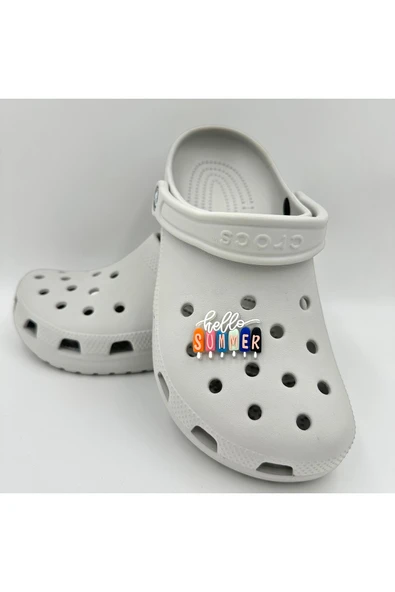 Crocs Terlik Süsü ve Aksesuarı , Çanta Süsü – Jibbitz 3D Hello Summer Logo Aksesuar - Resim 3