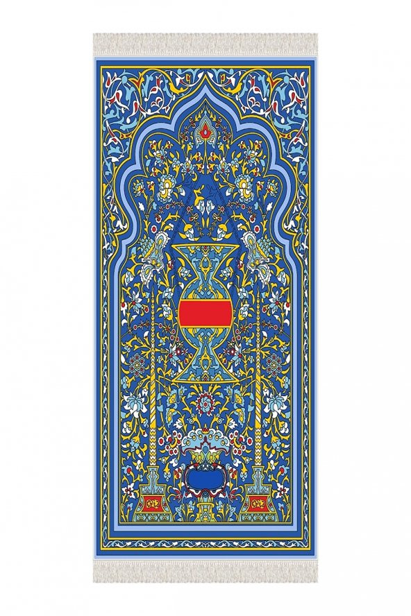 elleser Dekoratif Yıkanabilir Kaymaz Tabanlı Seccade    (80x120) - 2