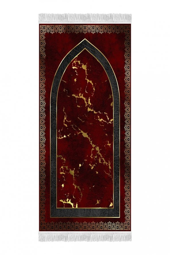 elleser Dekoratif Yıkanabilir Kaymaz Tabanlı Seccade    (80x120) - 2