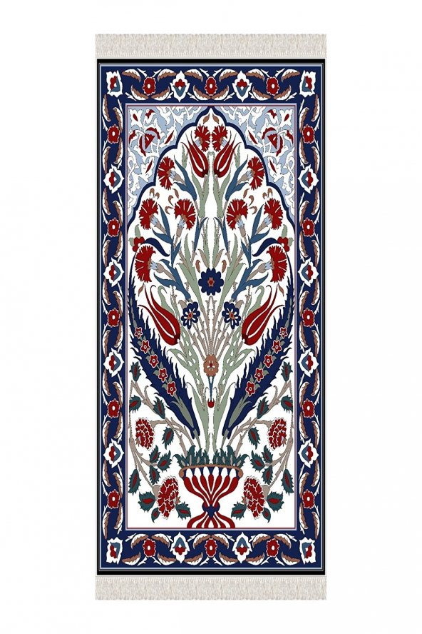 elleser Dekoratif Yıkanabilir Kaymaz Tabanlı Seccade    (80x120) - 2