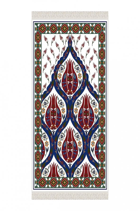 elleser Dekoratif Yıkanabilir Kaymaz Tabanlı Seccade    (80x120) - 2