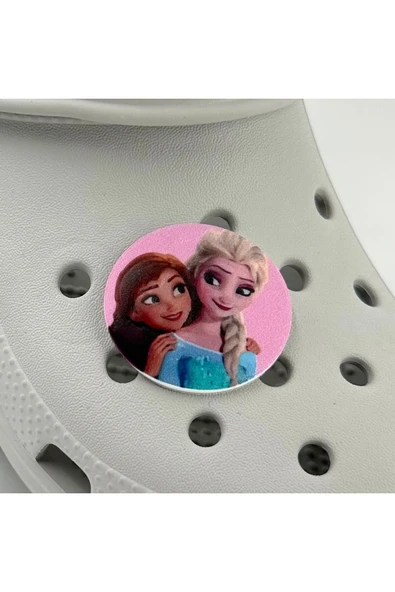 Crocs Terlik Süsü ve Aksesuarı , Çanta Süsü – Jibbitz 3D Dijital Baskılı Frozn Anna Figür Logo Aksesuar ürün görseli 1