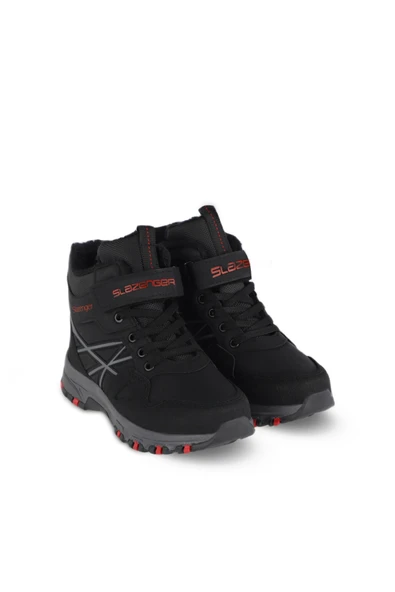 SLAZENGER NESKE Çocuk Cırt Cırtlı Siyah / Kırmızı Bot - Resim 2