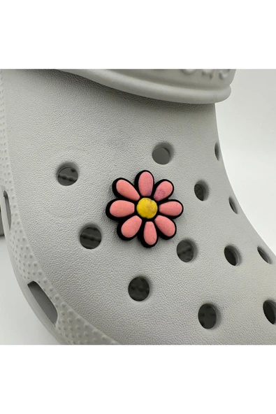 Crocs Terlik Süsü ve Aksesuarı , Çanta Süsü – Jibbitz 3D Renkli Papatya Logo Aksesuar ürün görseli 1