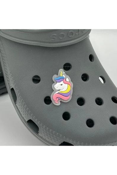 Crocs Terlik Süsü ve Aksesuarı , Çanta Süsü – Jibbitz 3D Çiçekli Yuvarlak Tablo Logo Aksesuar ürün görseli 1