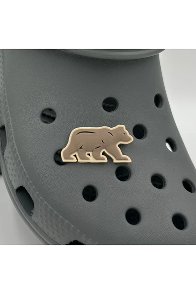 Crocs Terlik Süsü ve Aksesuarı , Çanta Süsü – Jibbitz 3D Yürüyüşteki Ayı Görsel Logo Aksesuar ürün görseli 1